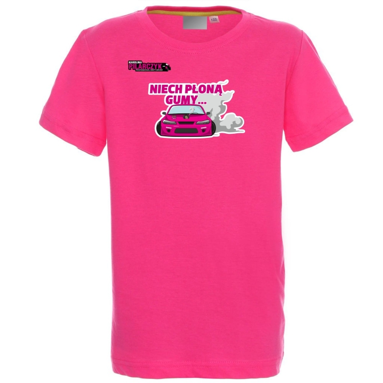 T-Shirt dziecięcy różowy Karolina Pilarczyk drift