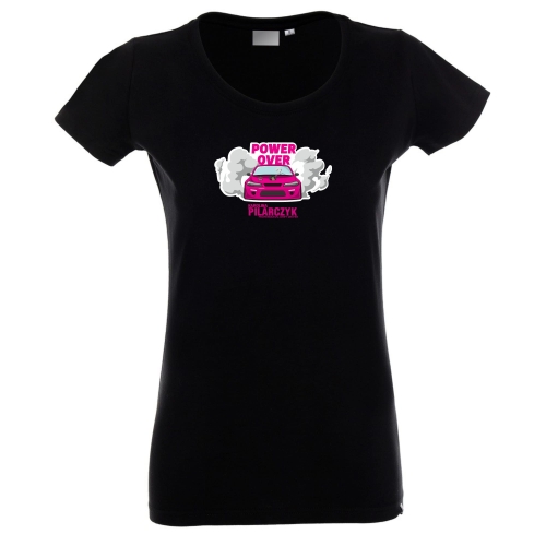 T-shirt damski czarny Power Over drift