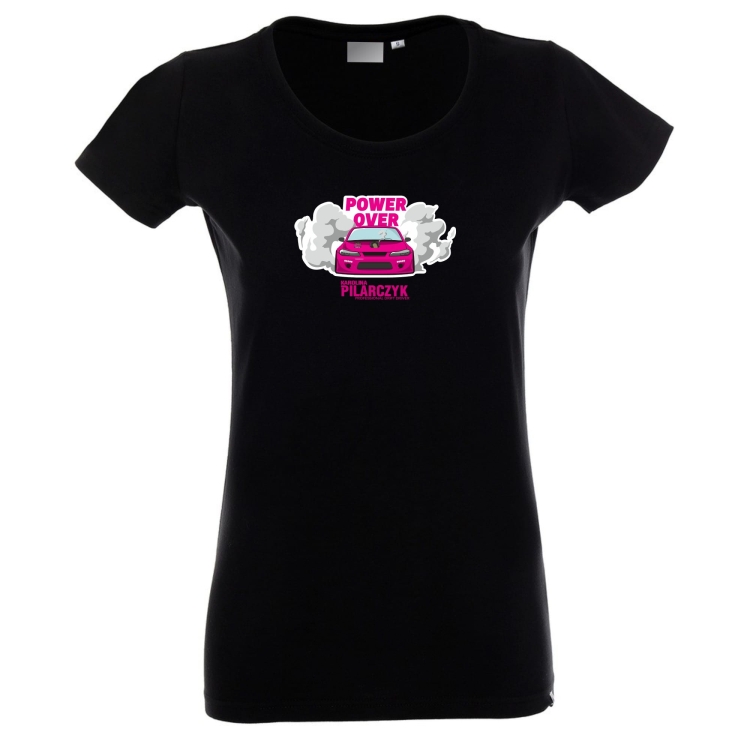 T-shirt damski czarny Power Over drift