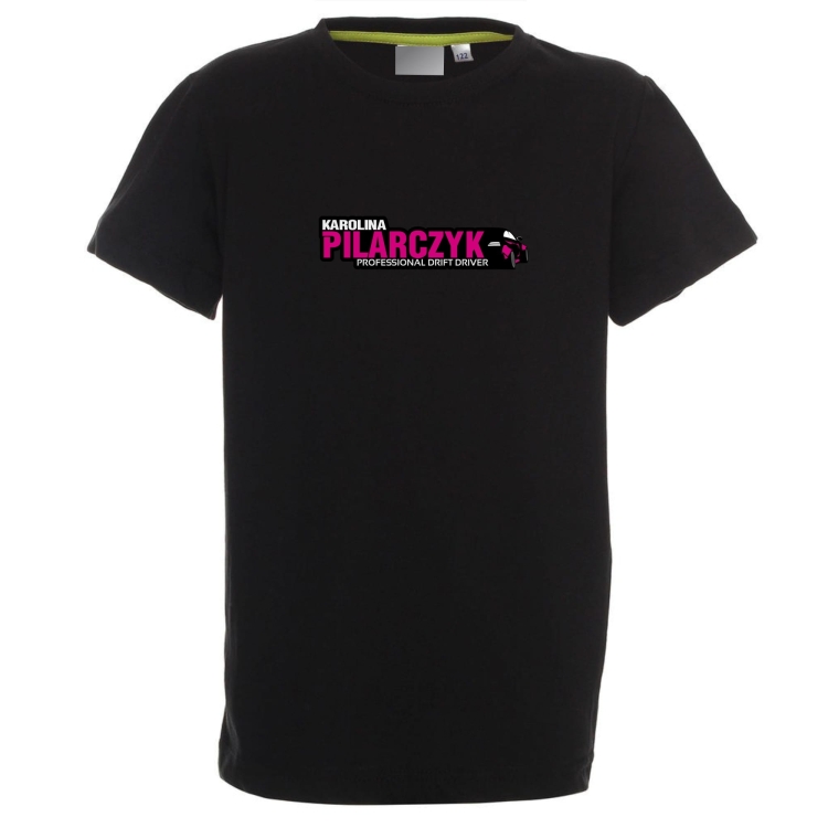 T-shirt czarny dla dziecka motorsport drift