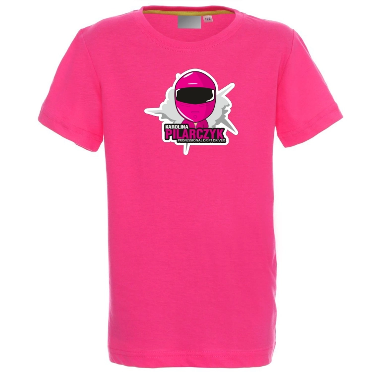 Różowy T-shirt dziecięcy Karolina Pilarczyk