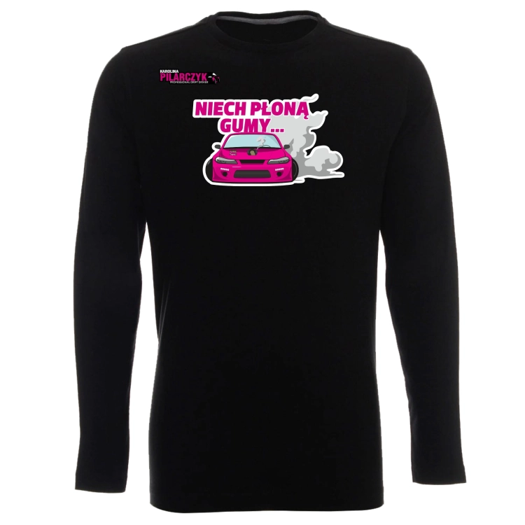 Longsleeve męski czarny Karolina Pilarczyk drifting