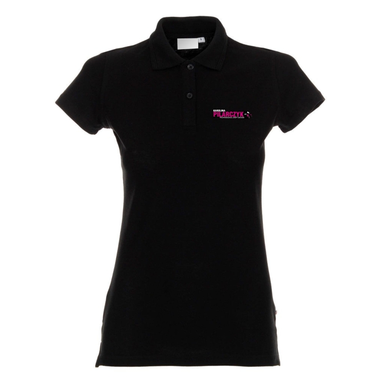 Koszulka polo czarna motorsport