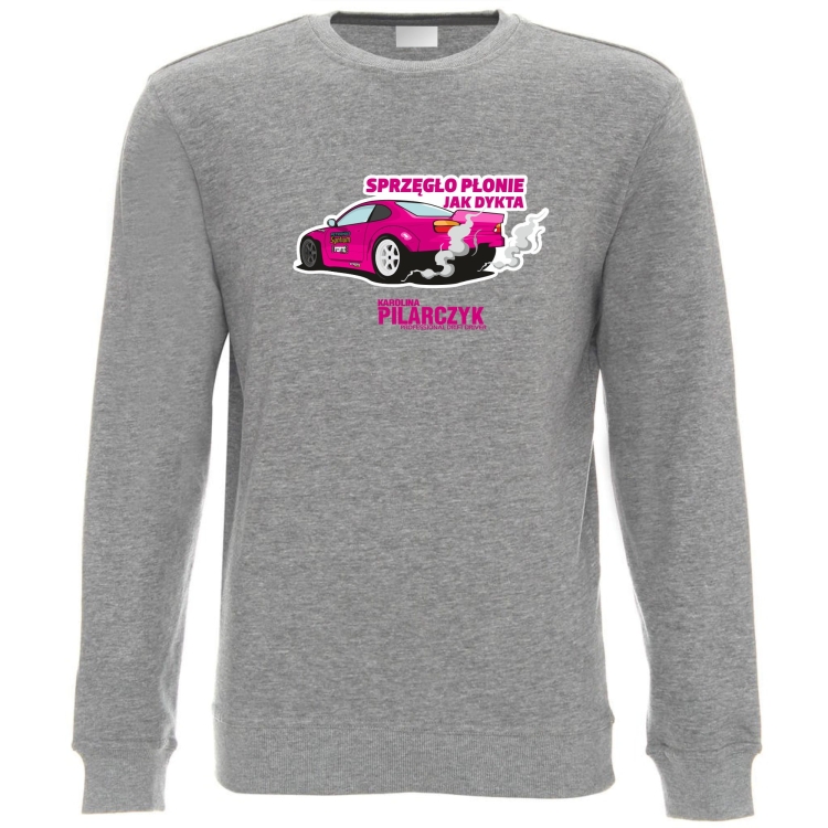 Bluza bez kaptura szara drifting