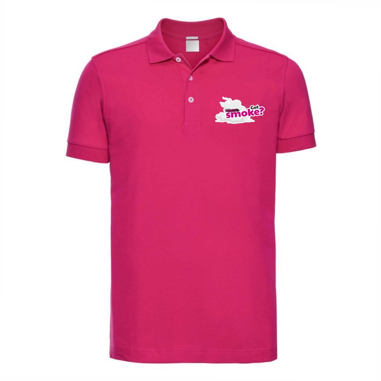 Koszulka polo męska różowa got smoke