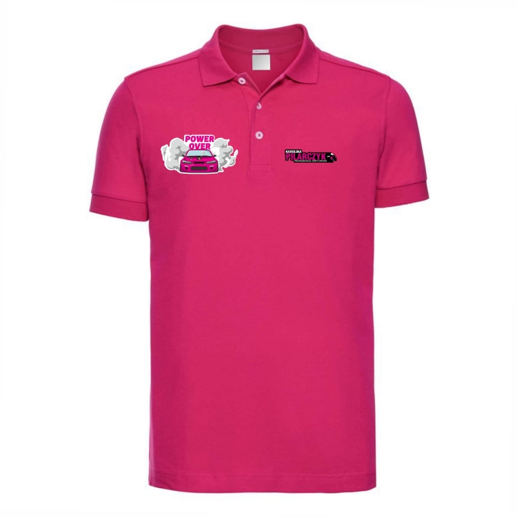 Koszulka polo męska różowa Power Over