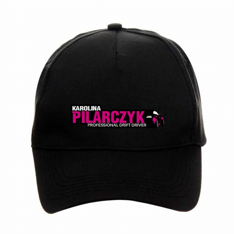 Czapka z daszkiem czarna Karolina Pilarczyk logo