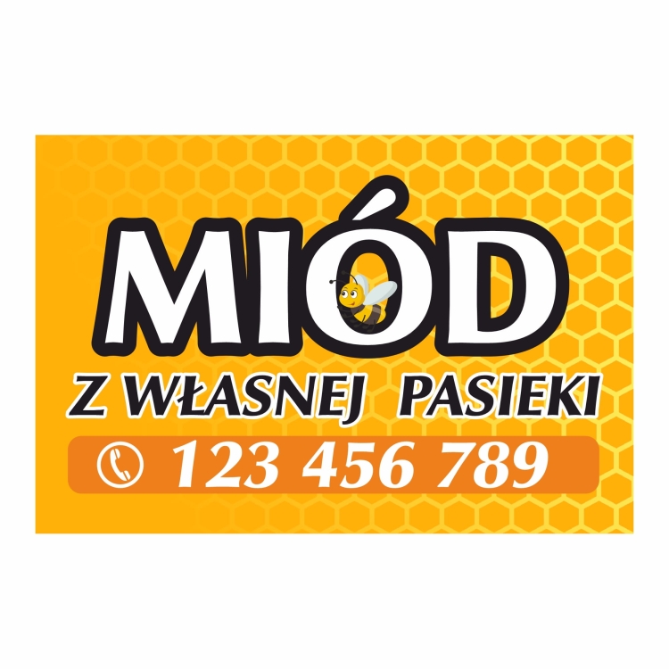 Tabliczka miód z własnej pasieki