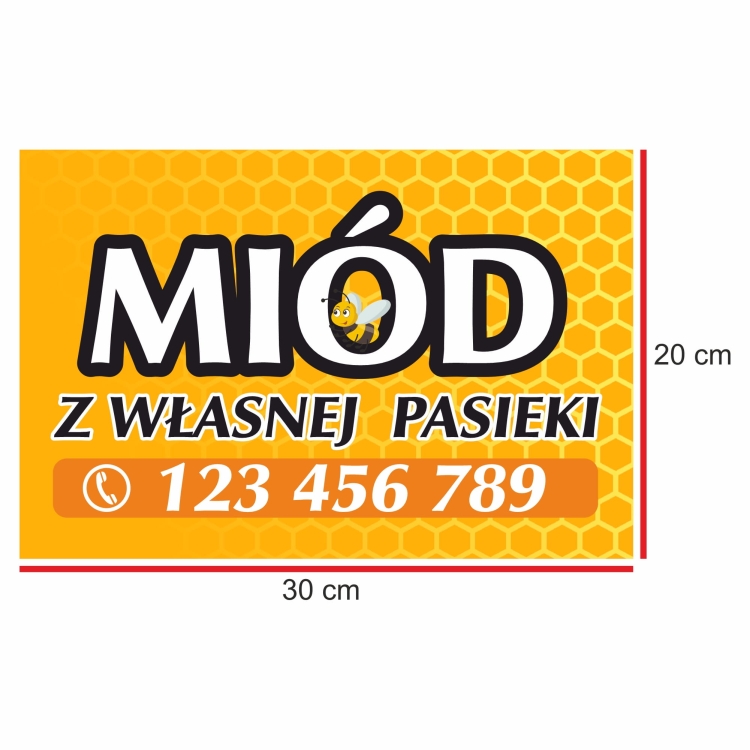 Tabliczka reklamowa dla pszczelarzy