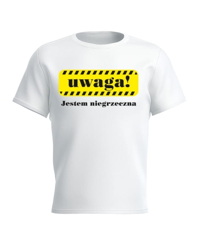 Koszulka dziecięca uwaga jestem niegrzeczna