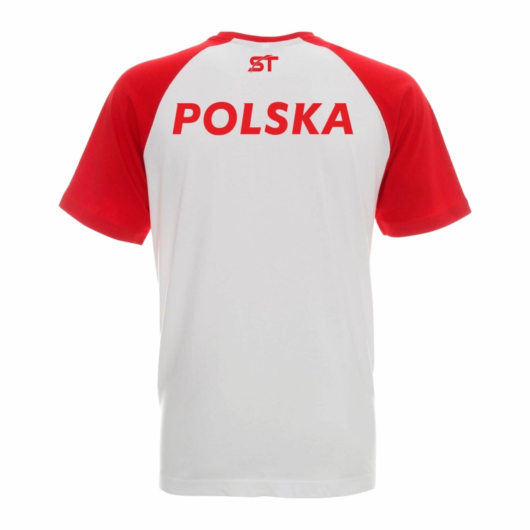 T-shirt męski ekg piłka nożna Polska