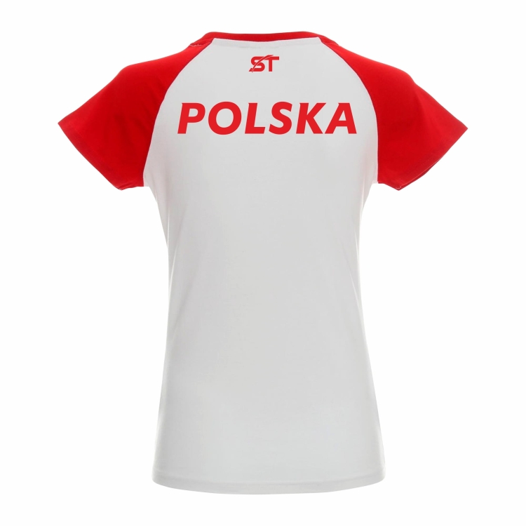 T-shirt damski ekg piłka nożna Polska