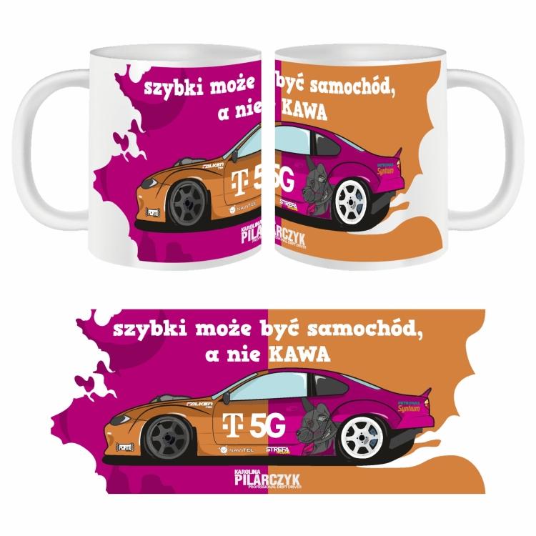 Kubek szybki może być samochód, a nie kawa drift