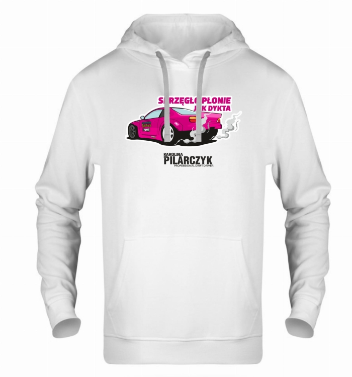 Bluza z kapturem biała DMP