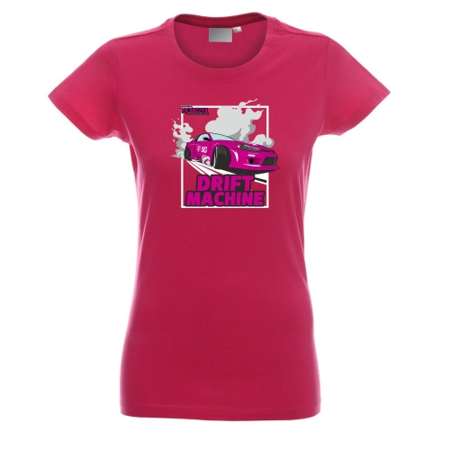 T-shirt damski różowy drift machine