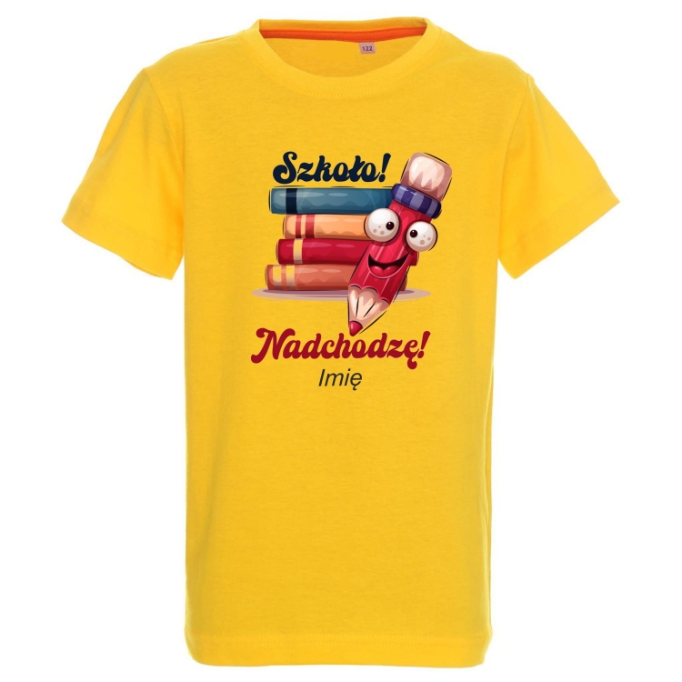 T-shirt dziecięcy do szkoły dla dziewczynki