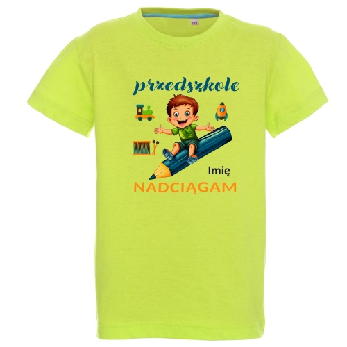 Limonkowa koszulka przedszkolaka