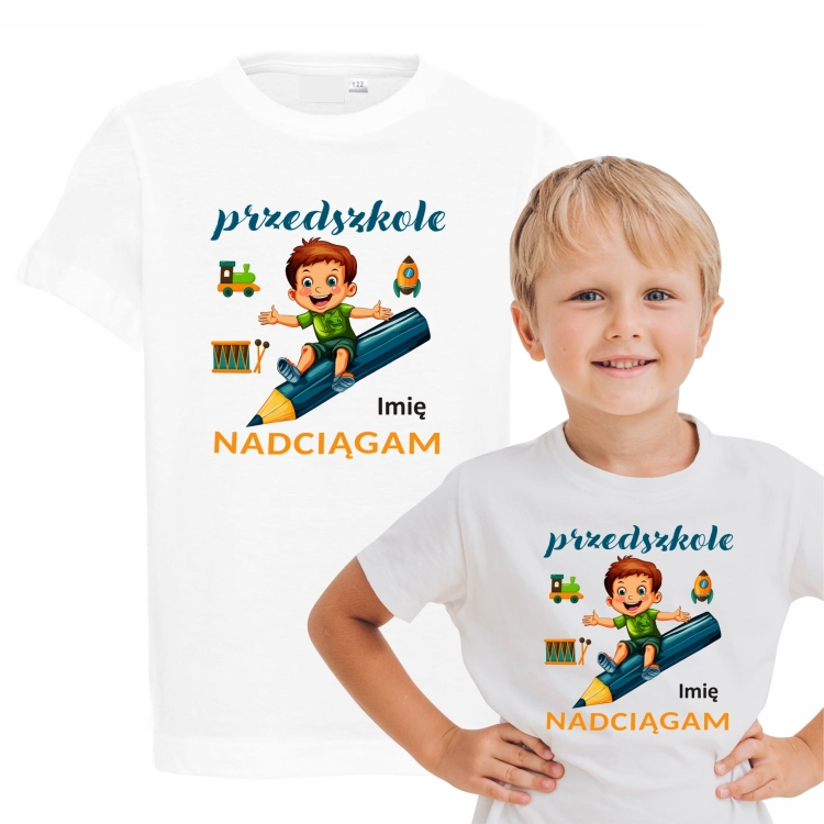 Koszulka dla chłopca na WF z nadrukiem