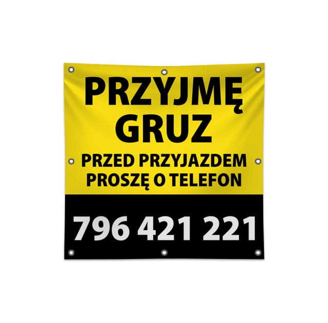 przyjmę gruz baner