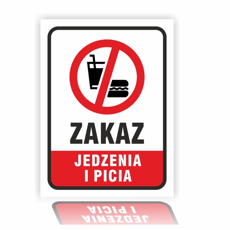 Zakaz jedzenia i picia w lokalu