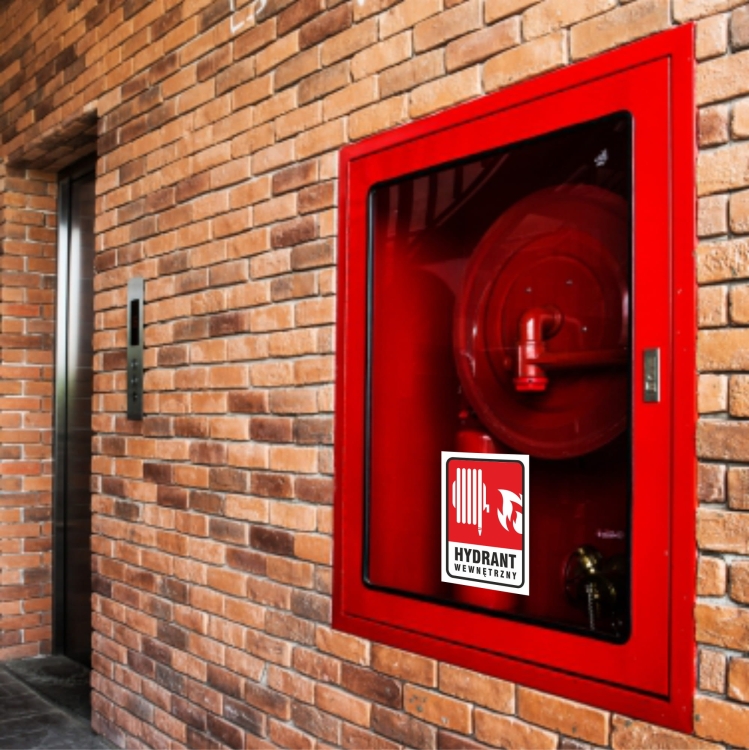 Naklejka znak hydrant wewnętrzny