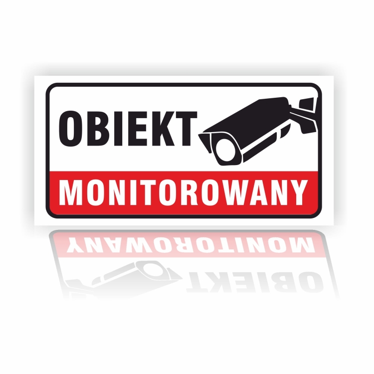 Obiekt monitorowany naklejka