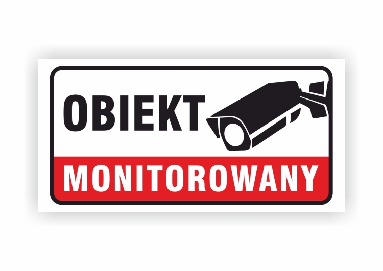 Naklejka informująca o monitoringu