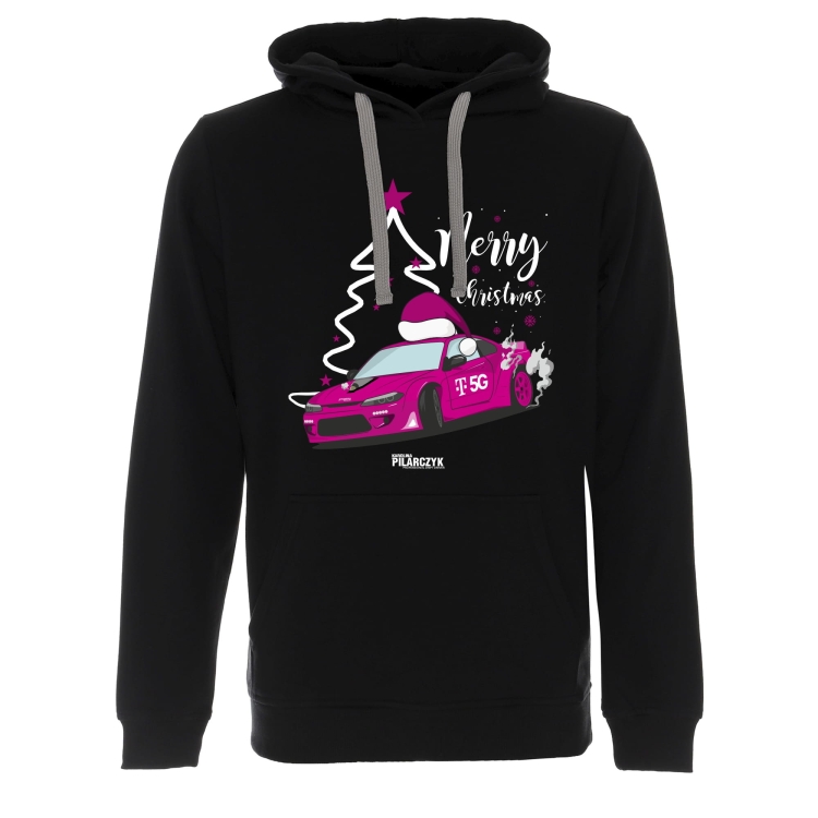 Bluza męska świąteczna choinka czarna