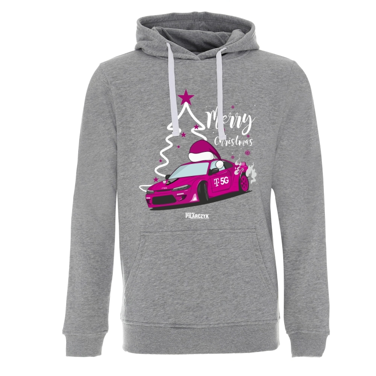 Bluza męska świąteczna choinka szara