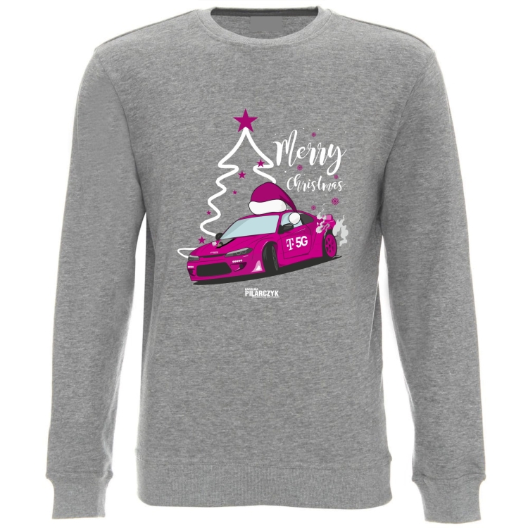 Bluza dziecięca świąteczna choinka szara