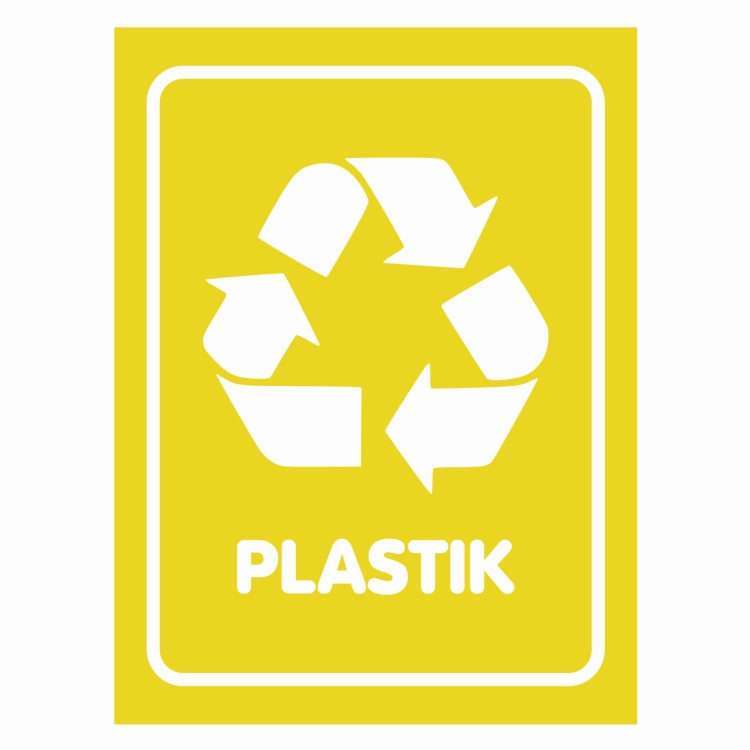 Naklejka do segregacji plastik