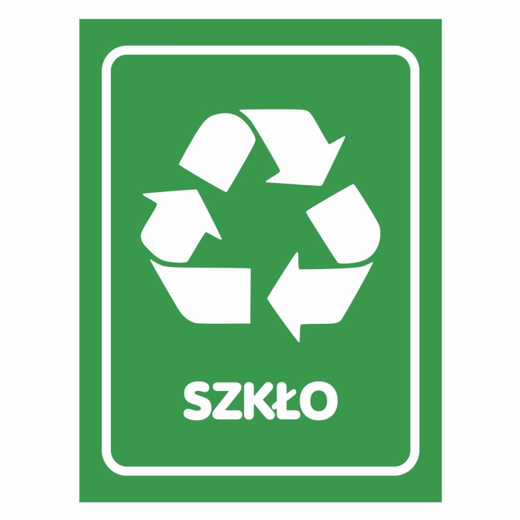 Naklejka do segregacji szkło