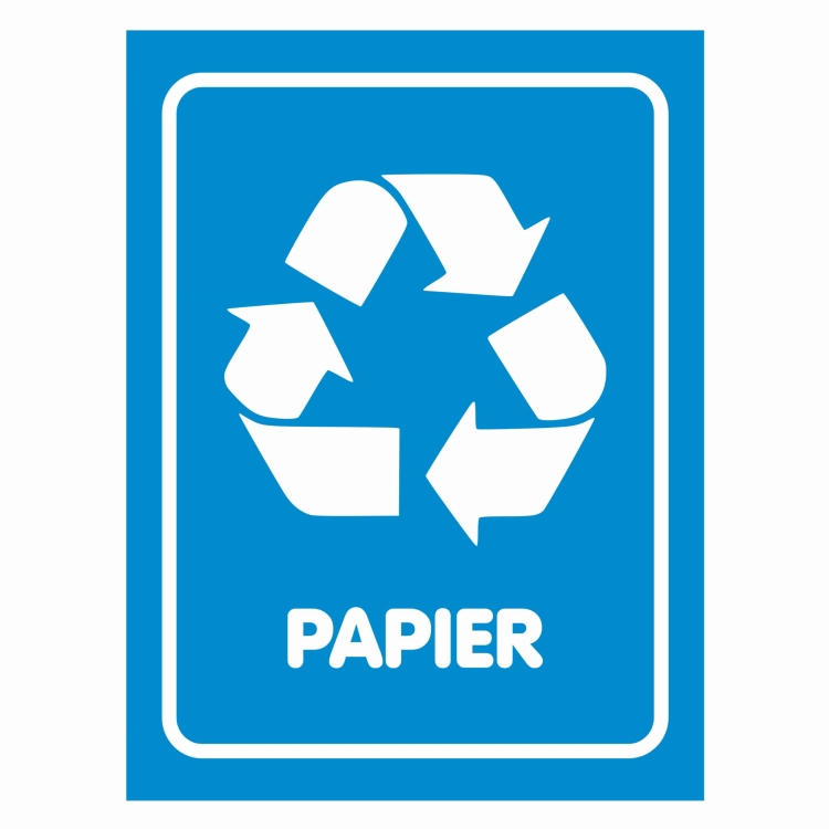 Naklejka do segregacji śmieci papier