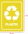 Naklejka na kosz do śmieci plastik