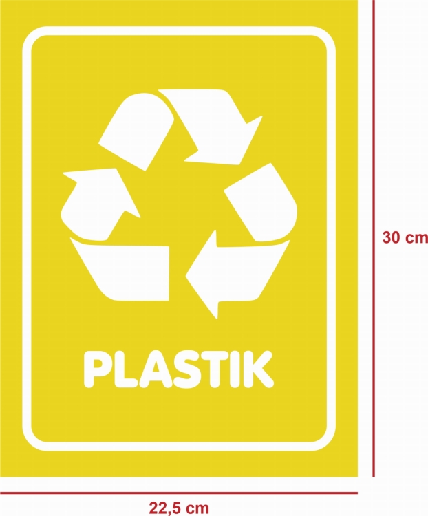 Naklejka na kosz do śmieci plastik