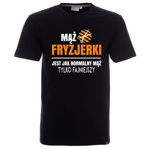 Koszulka czarna mąż fryzjerki