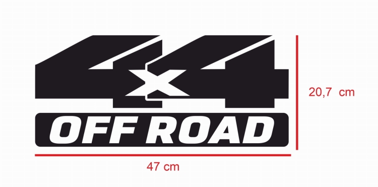 Naklejka 4x4 OFF ROAD czarna solidna odporna na ścieranie – świetna na błoto, deszcz i śnieg