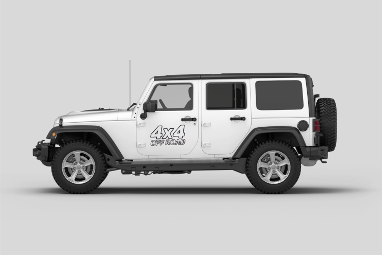 Naklejka 4x4 OFF ROAD czarna błyszcząca elegancka odporna UV – doskonała jakość i stylowy wygląd