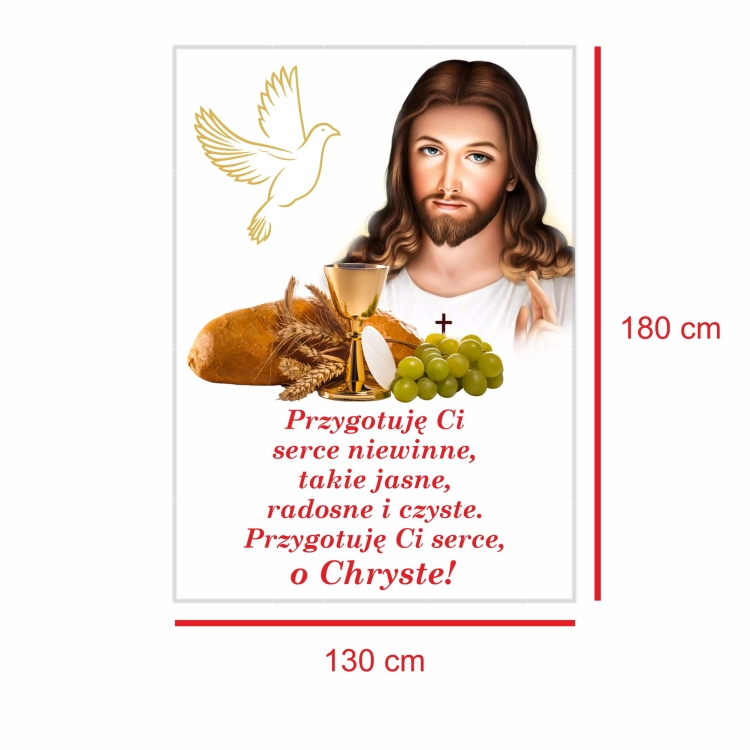 Baner komunijny do kościoła