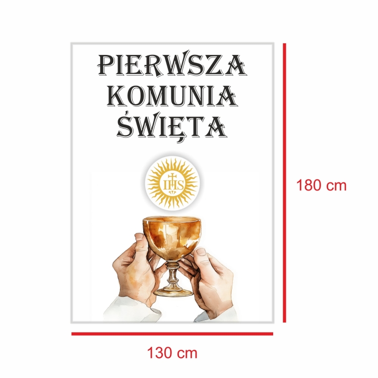 Baner na uroczystość Pierwszej Komunii Świętej