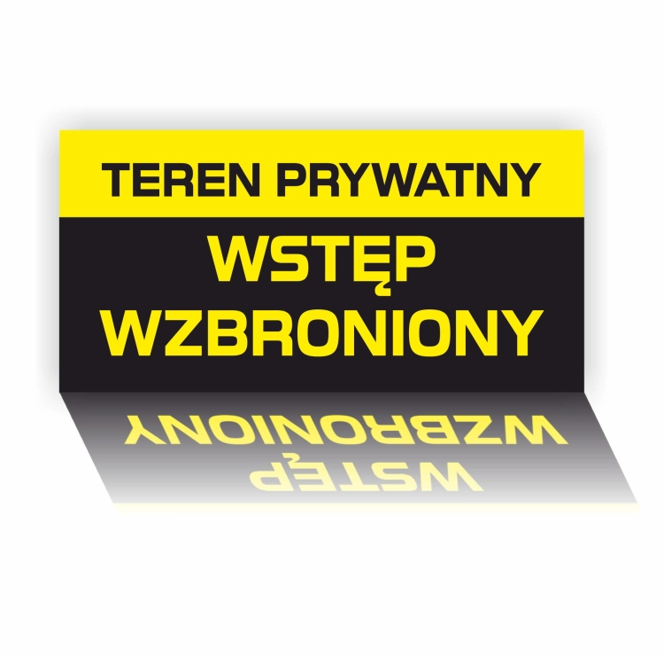Teren prywatny wstęp wzbroniony naklejka
