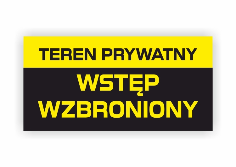 Naklejka Teren prywatny wstęp tabliczka