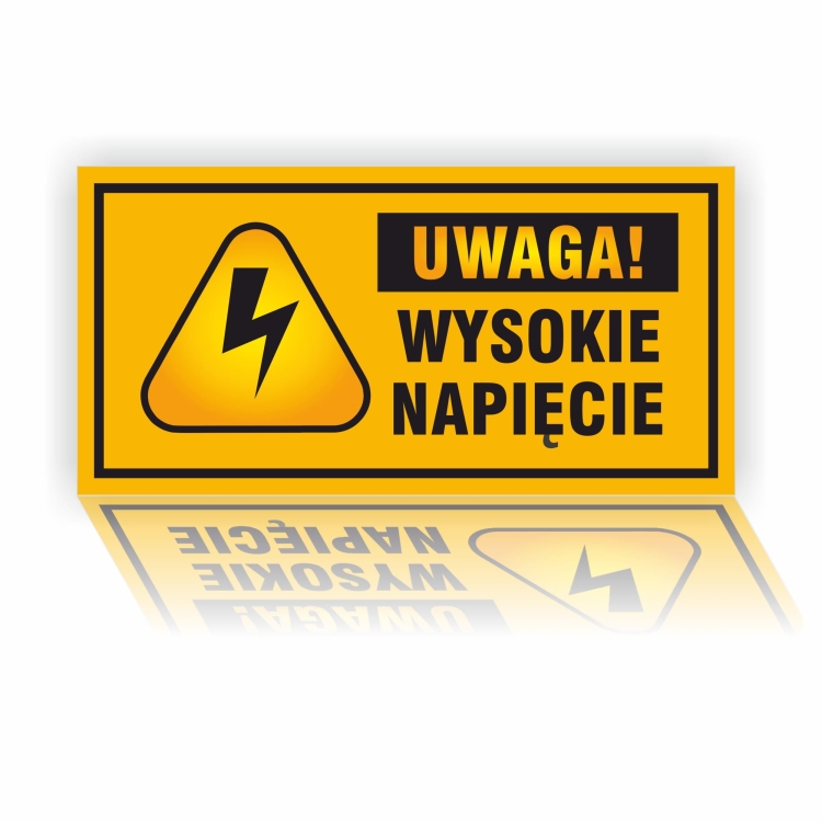Uwaga! Wysokie napięcie tabliczka