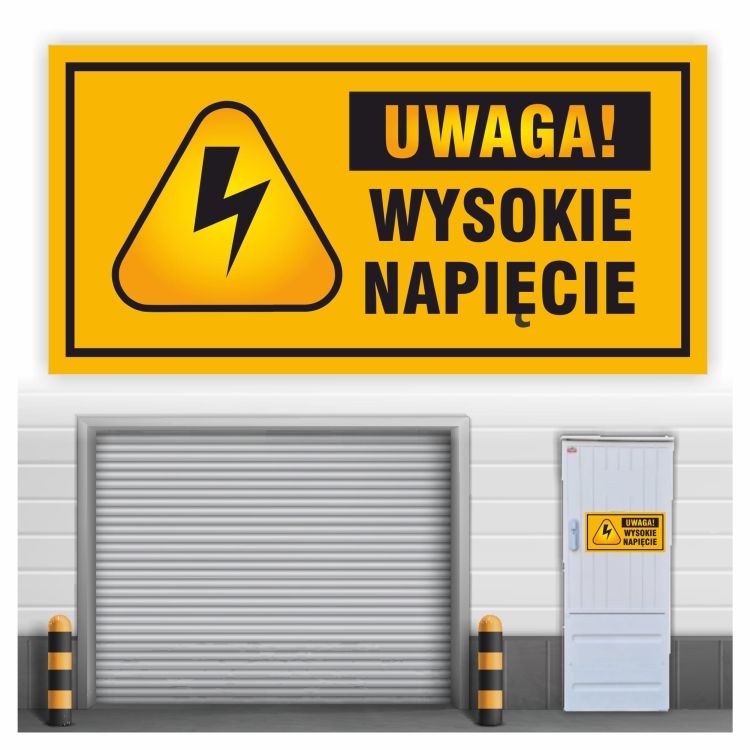 uwaga wysokie napięcie znak ostrzegawczy