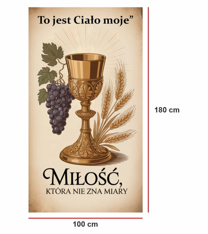 Baner Boże Ciało na ołtaż scene