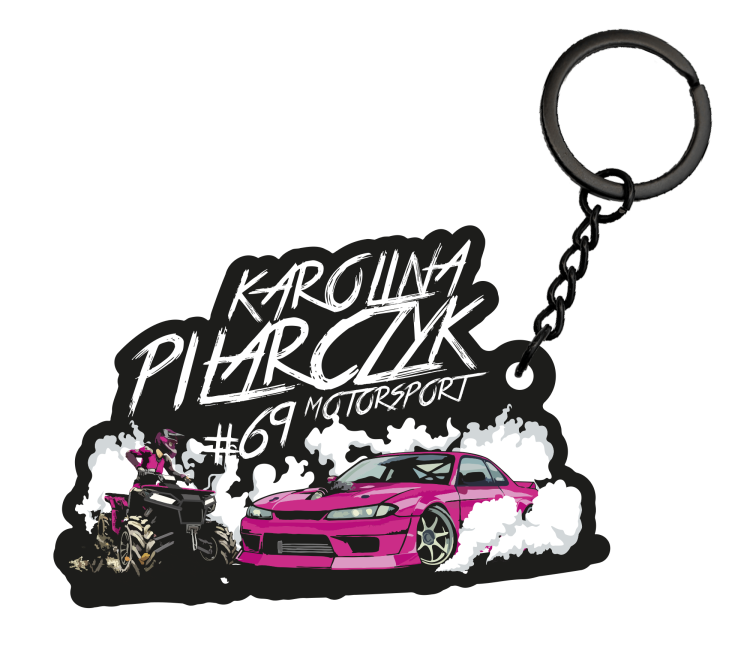 Karolina Pilarczyk #69 – brelok motorsport do kluczy