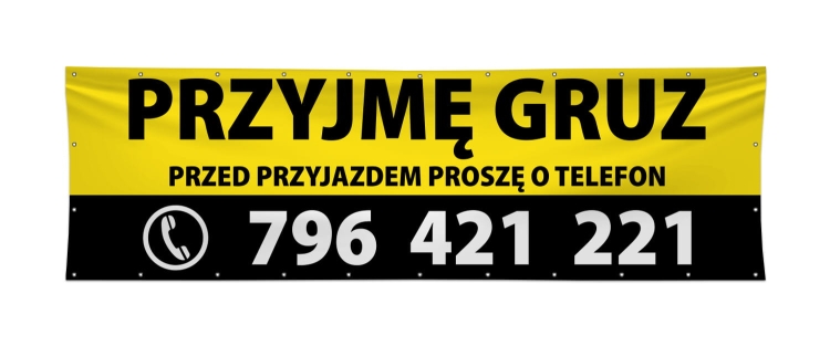baner przyjmę gruz