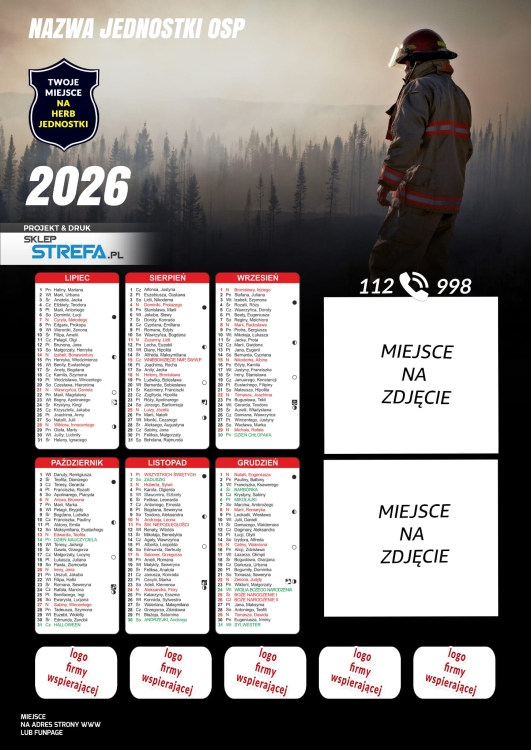 Strażacki kalendarz 2026