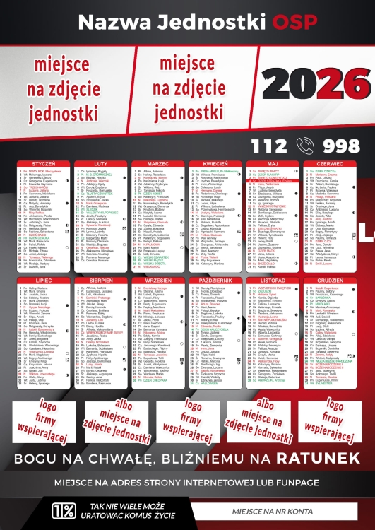 Strażacki kalendarz 2026