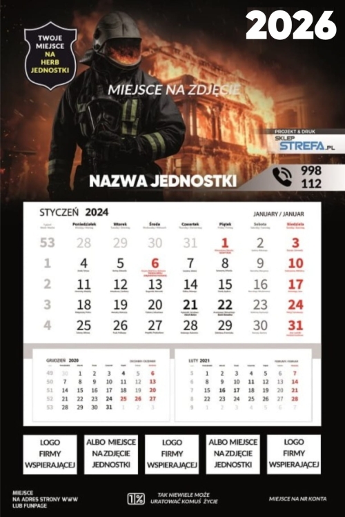 Kalendarze jednodzielne 2026
